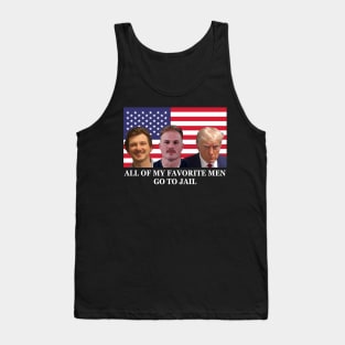 All Of My Favorite Men Go To Jail USA Flag Tank Top